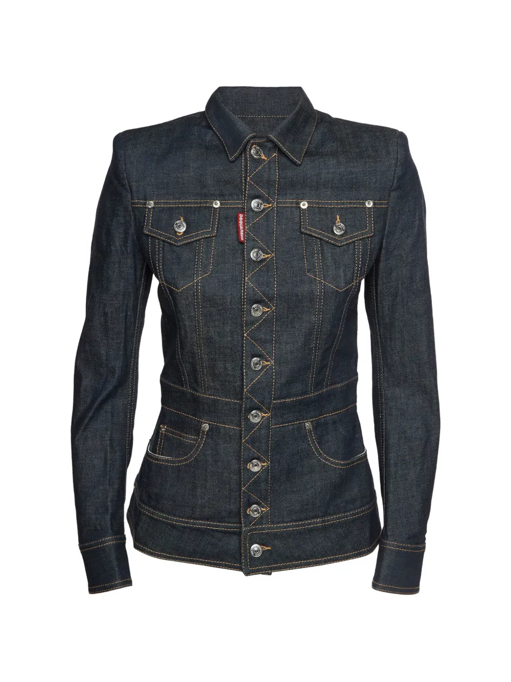 Pre-owned Dsquared2 Logo-patch Denim Jacket In 蓝色