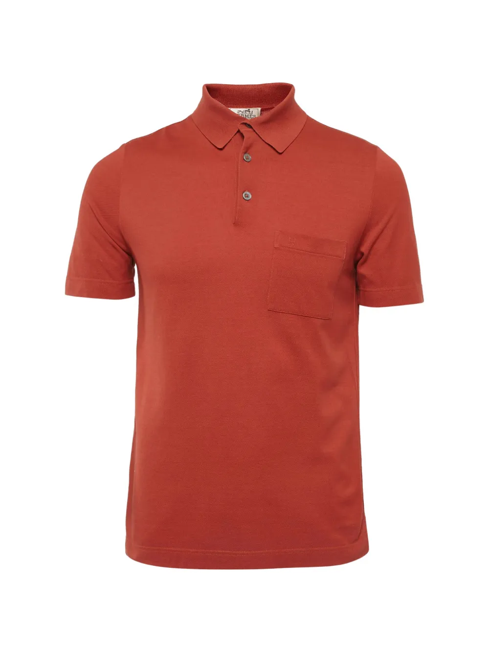 Hermès Pre-Owned embroidered H pique polo shirt - Orange