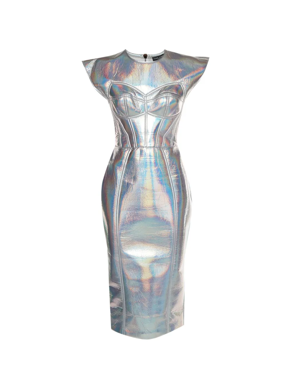 Dolce & Gabbana Pre-Owned robe-bustier à motif holographique - Argent