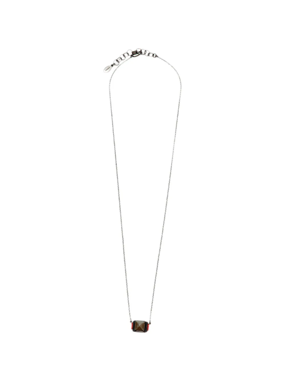Valentino Garavani Pre-Owned Rockstud crystal necklace - Argento