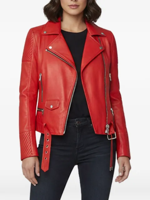 Balmain Pre-Owned chamarra biker con diseño capitonado