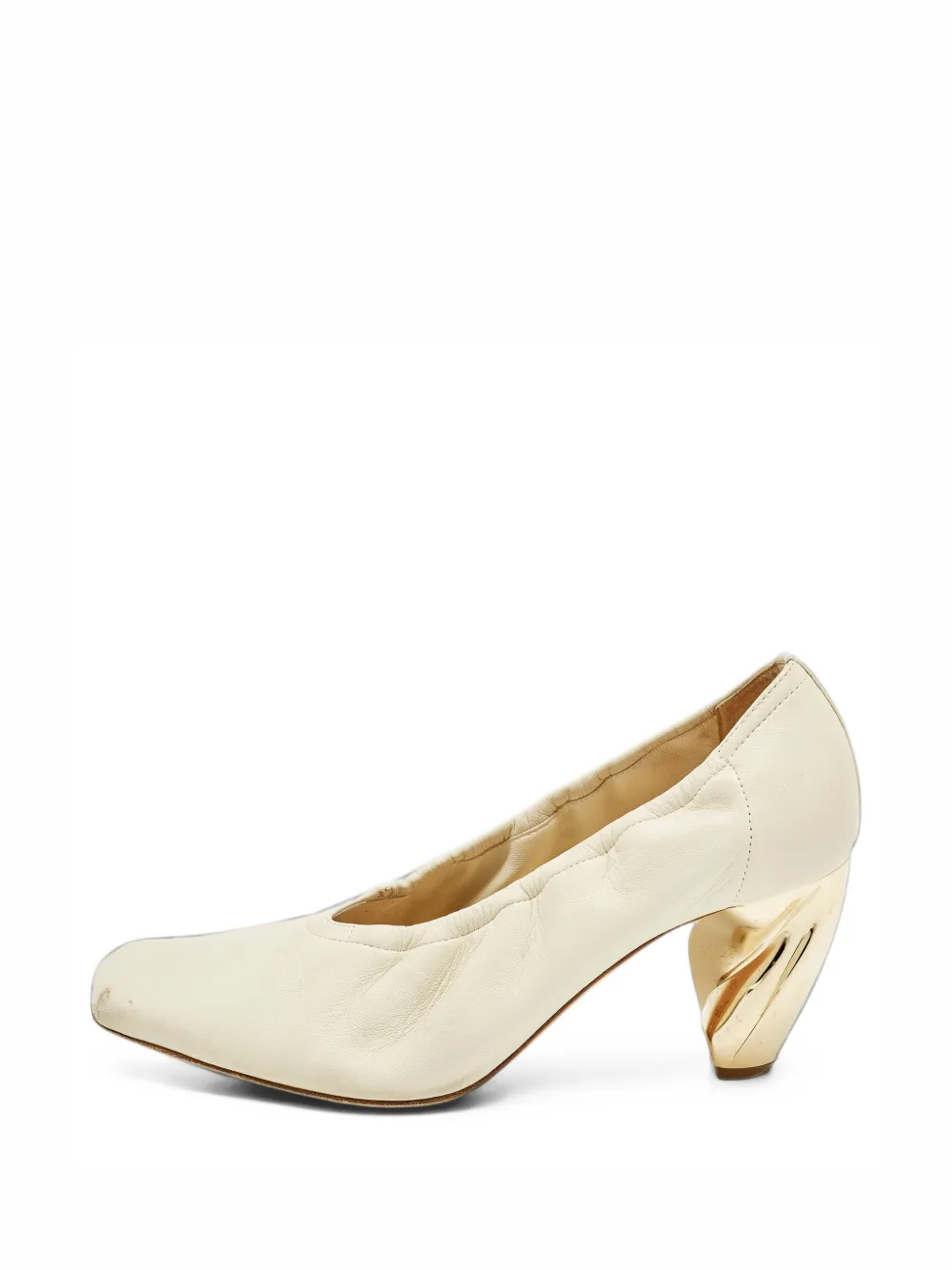 Christian Dior Pre-Owned scrunch square-toe pumps - Toni neutri