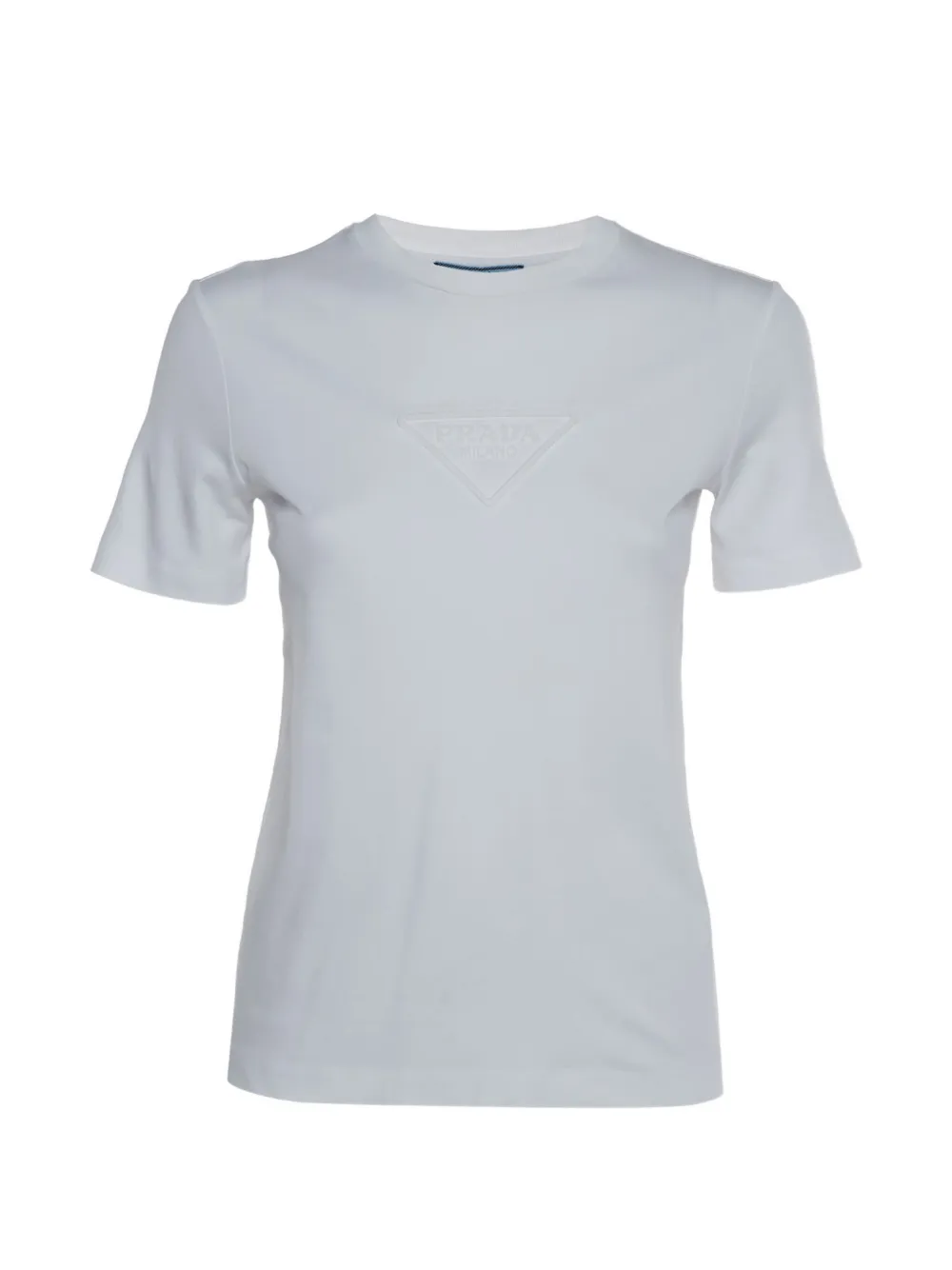 Prada Pre-Owned 2023 embossed-logo T-shirt - Bianco