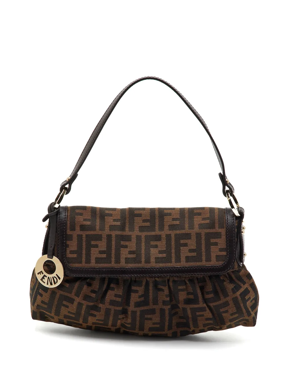 Fendi Pre-Owned 2011 medium Chef Zucca canvas shoulder bag - Braun