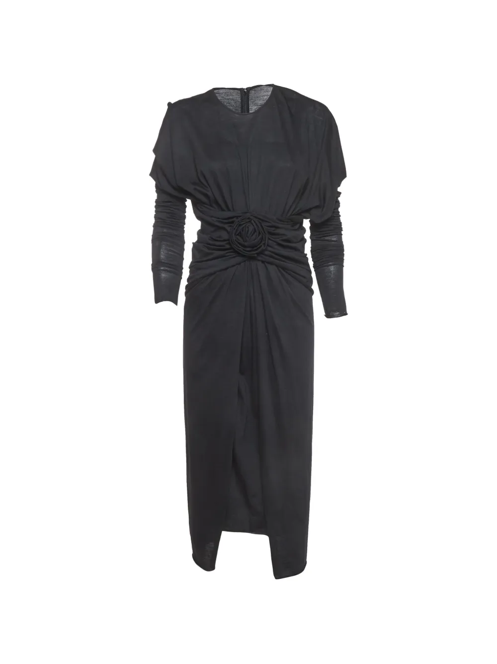 Dolce & Gabbana Pre-Owned rose-detail long-sleeve dress - Black