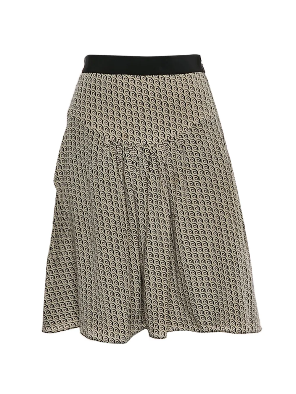 Prada Pre-Owned printed silk mini skirt - Toni neutri