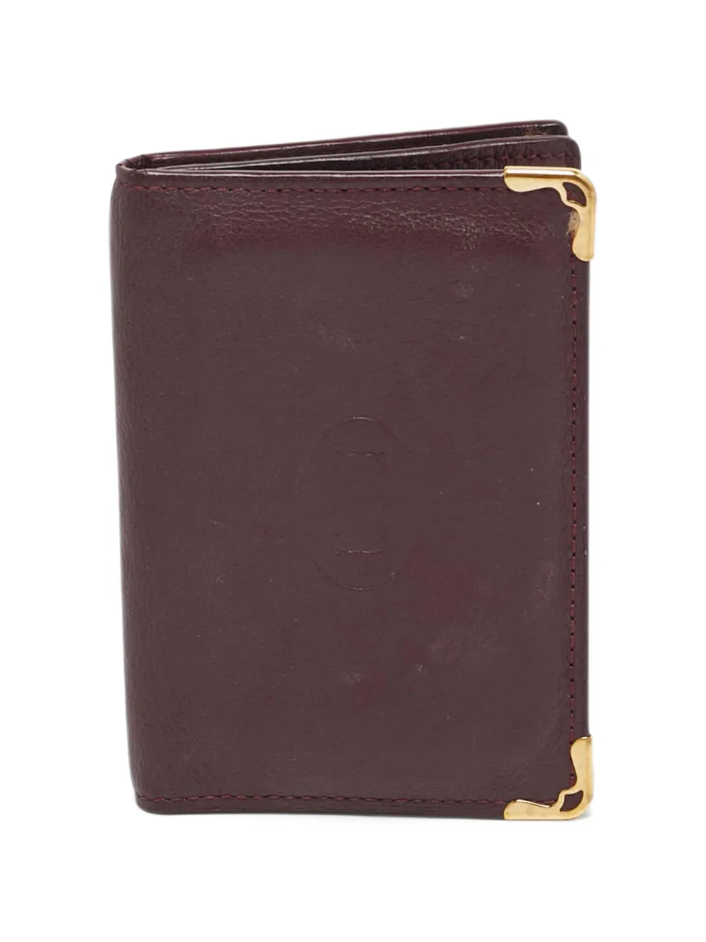 Pre-owned Cartier Must De Leather Card Holder In Red