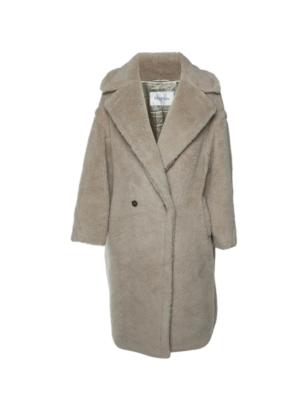 Max Mara Teddy double-breasted coat - Nude