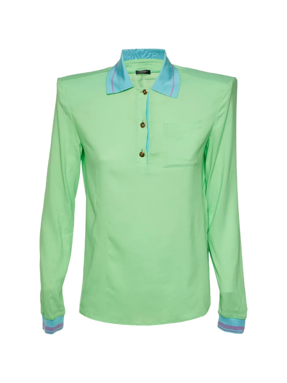 Versace Pre-Owned Medusa buttoned polo shirt - Verde