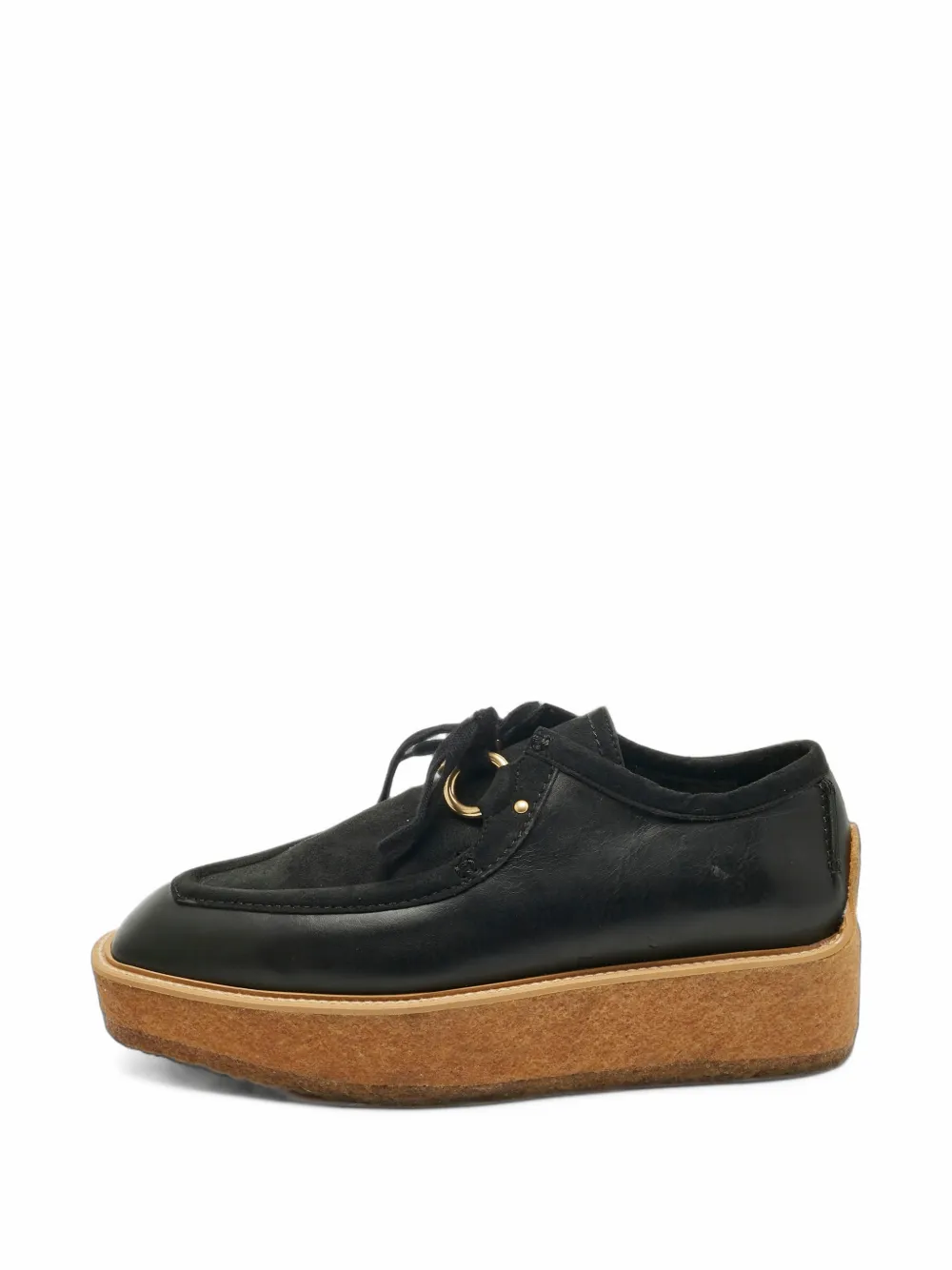Pre-owned Stella Mccartney Brody Chunky-sole Derby Shoes In Black