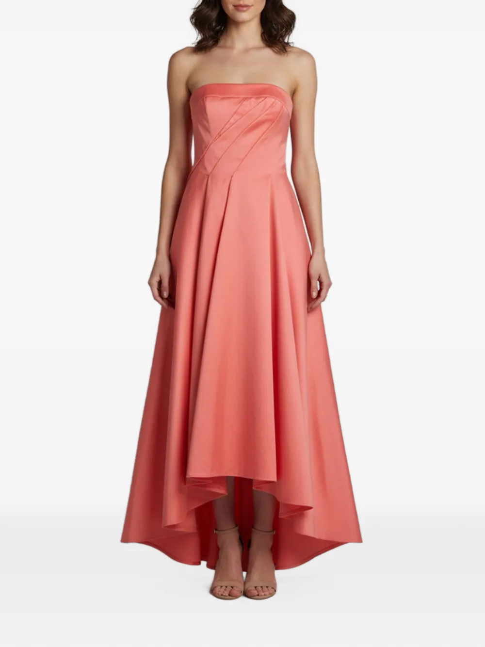 Paule Ka draped maxi strapless gown - Rosa