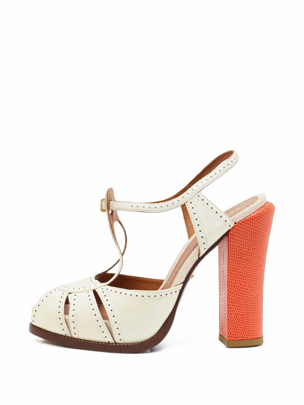 Fendi Pre-Owned sandales Chameleon à boucle - Blanc