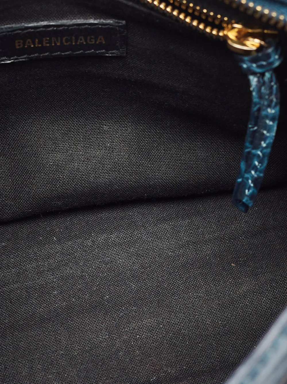 Balenciaga Pre-Owned Metallic Edge City mini-shopper Blauw