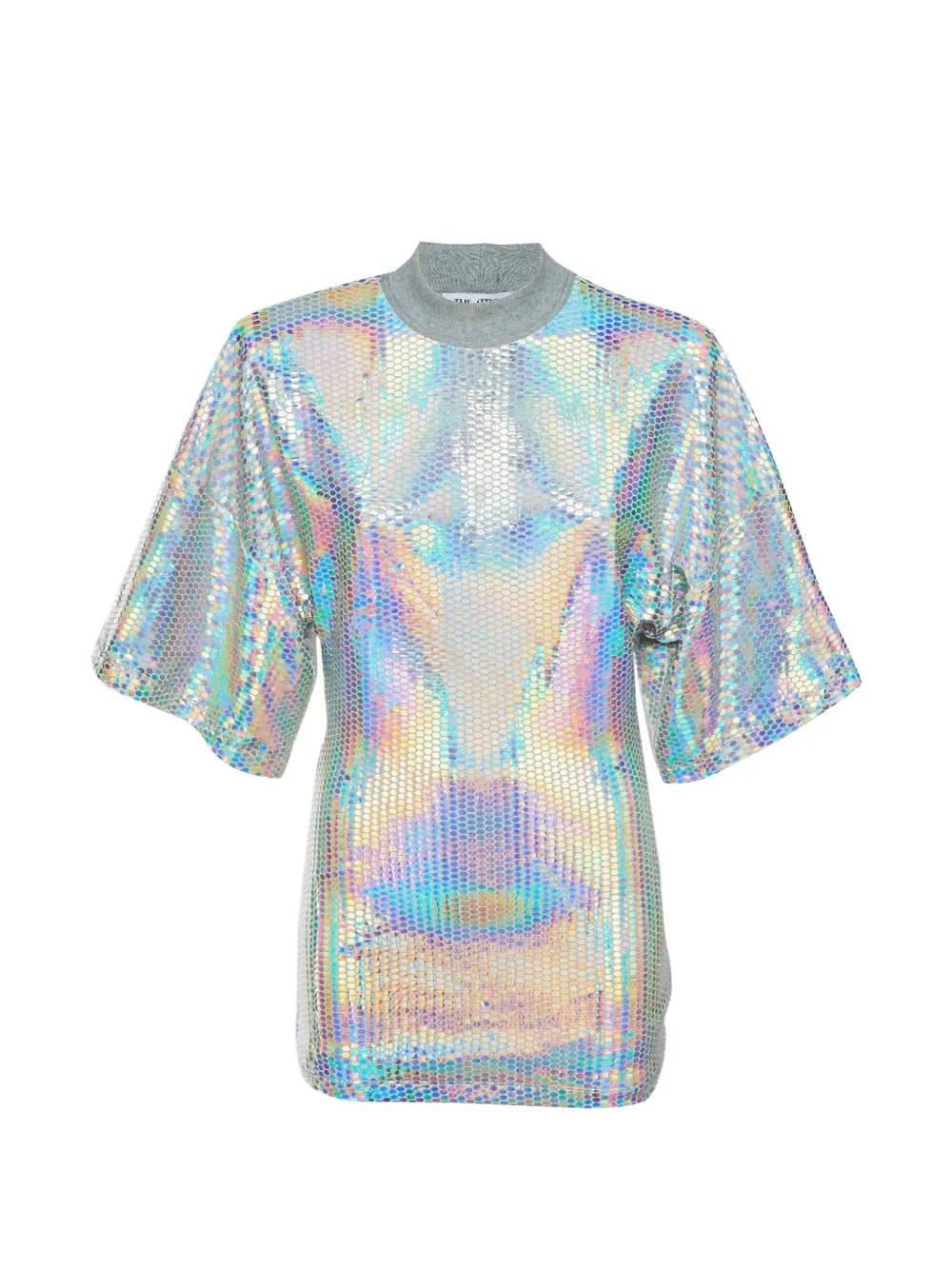 The Attico holographic jersey T-shirt - Grau