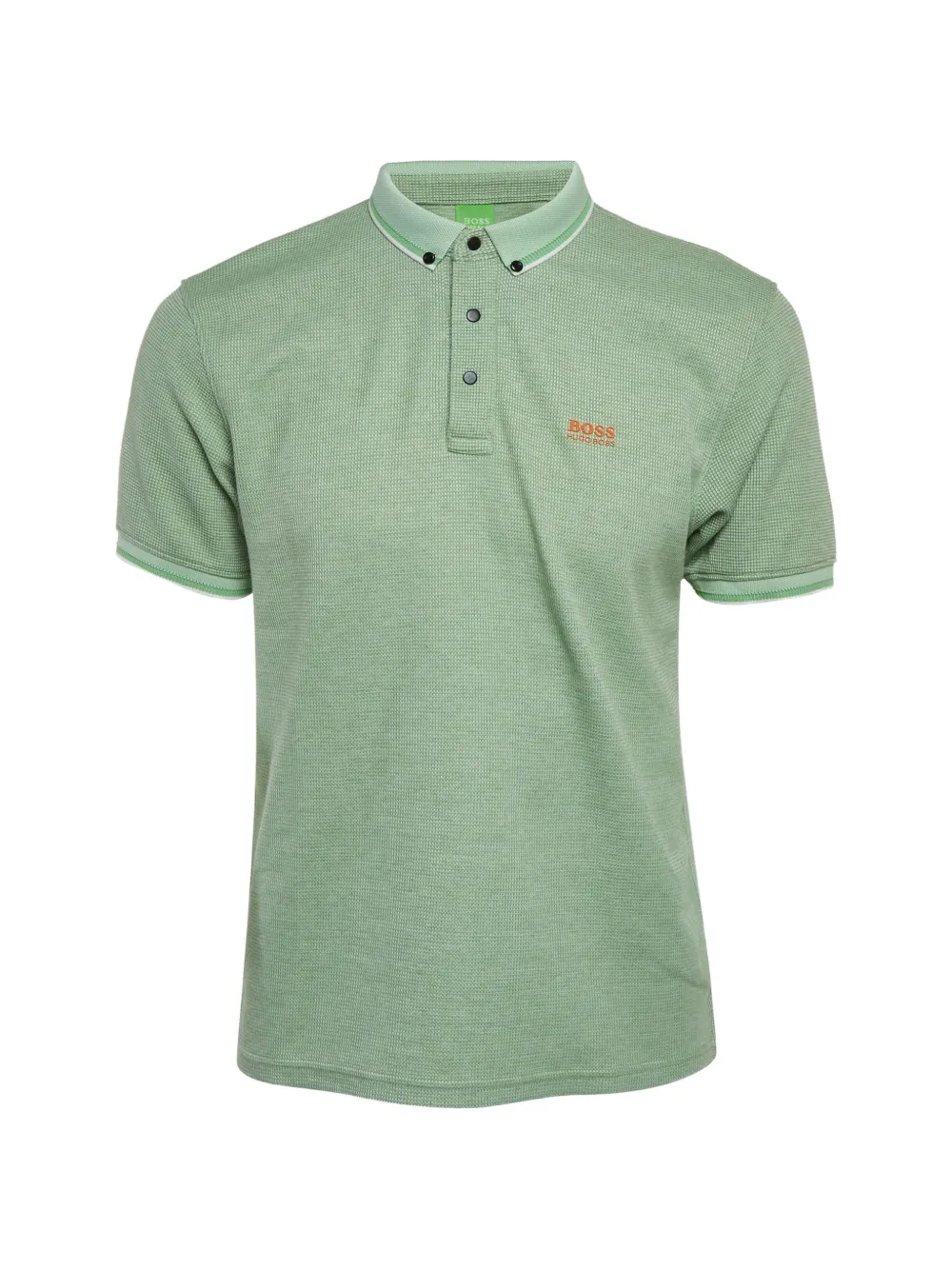 BOSS logo-embroidered polo shirt - Grün