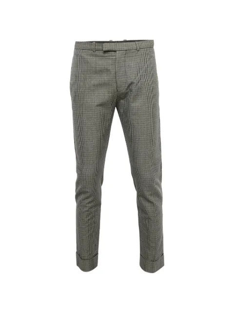 424 houndstooth turn-up trousers