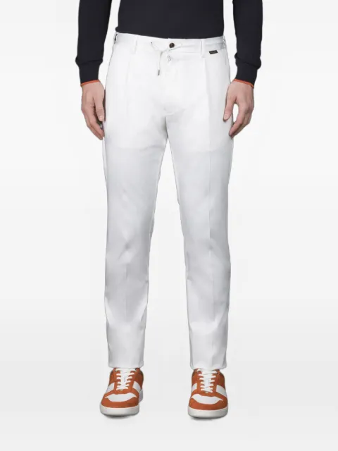 Moorer pleated drawstring trousers