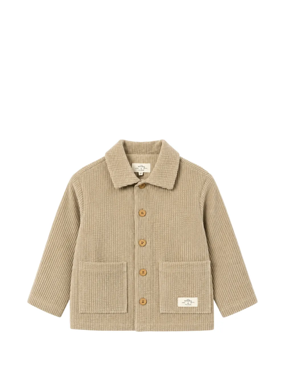 TEDDY & MINOU corduroy button-down shirt jacket - Nude