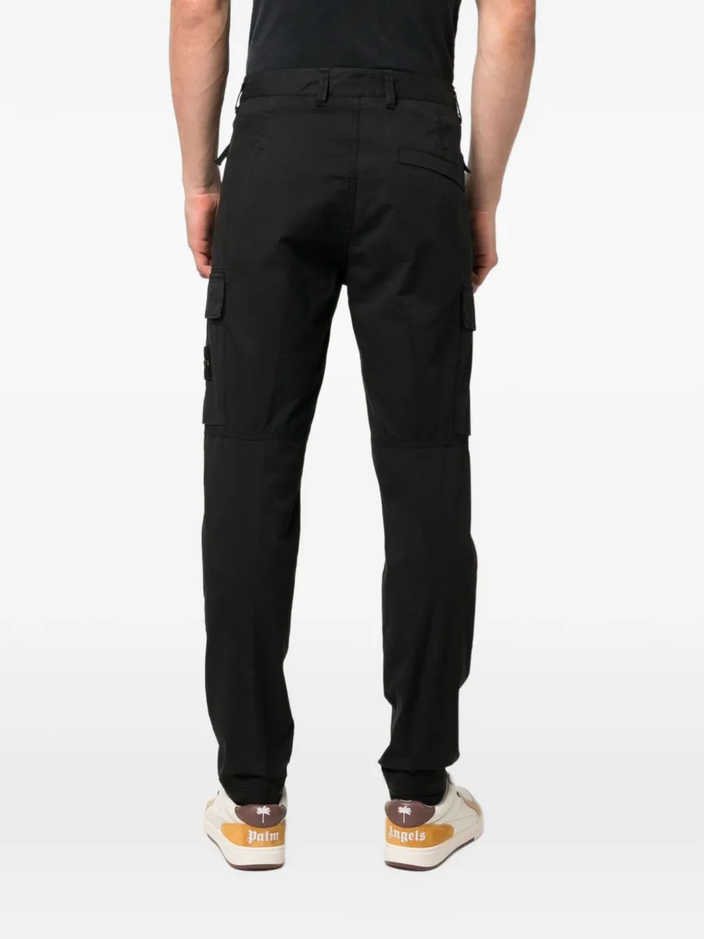 Stone Island 3100032 stretch organic-cotton twill 3100032 cargo pants Zwart