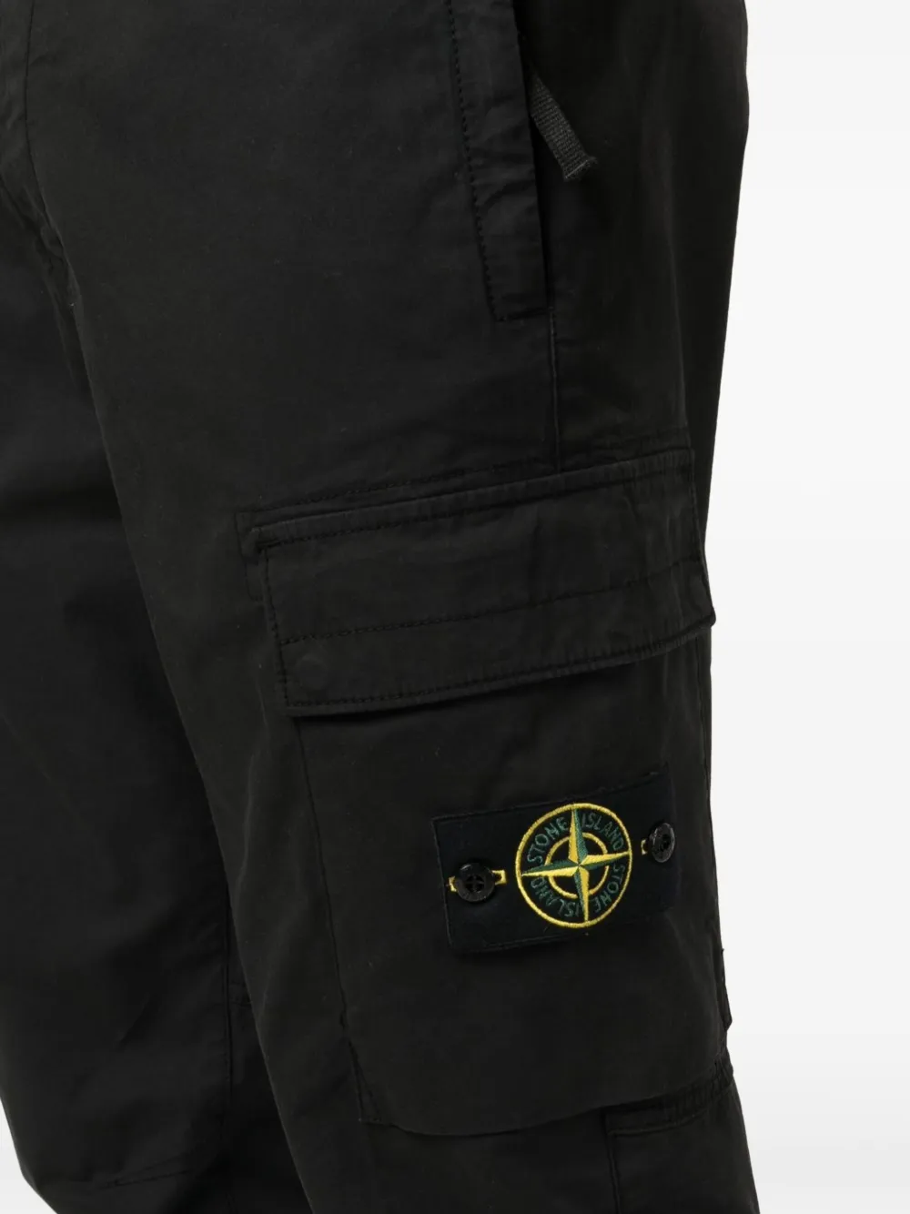 Stone Island 3100032 stretch organic-cotton twill 3100032 cargo pants Zwart