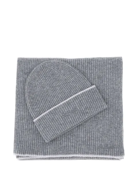 MC2 Saint Barth ribbed-knit wool scarf and beanie hat set