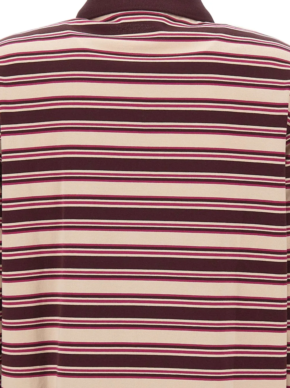 Lacoste oversized striped long-sleeved polo shirt Beige