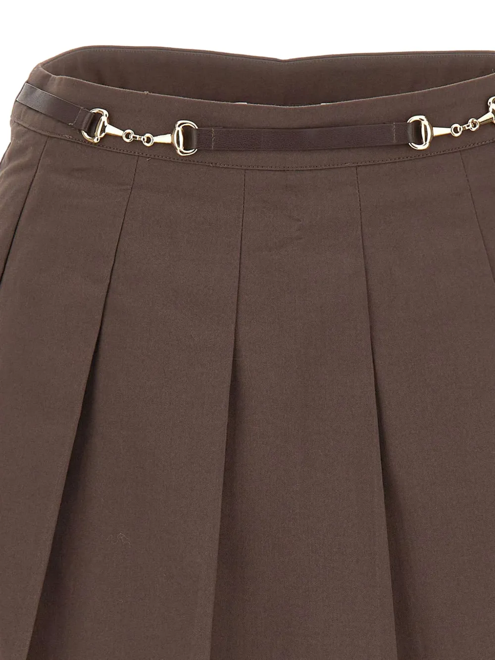 Sporty & Rich Anais pleated mini skirt Bruin