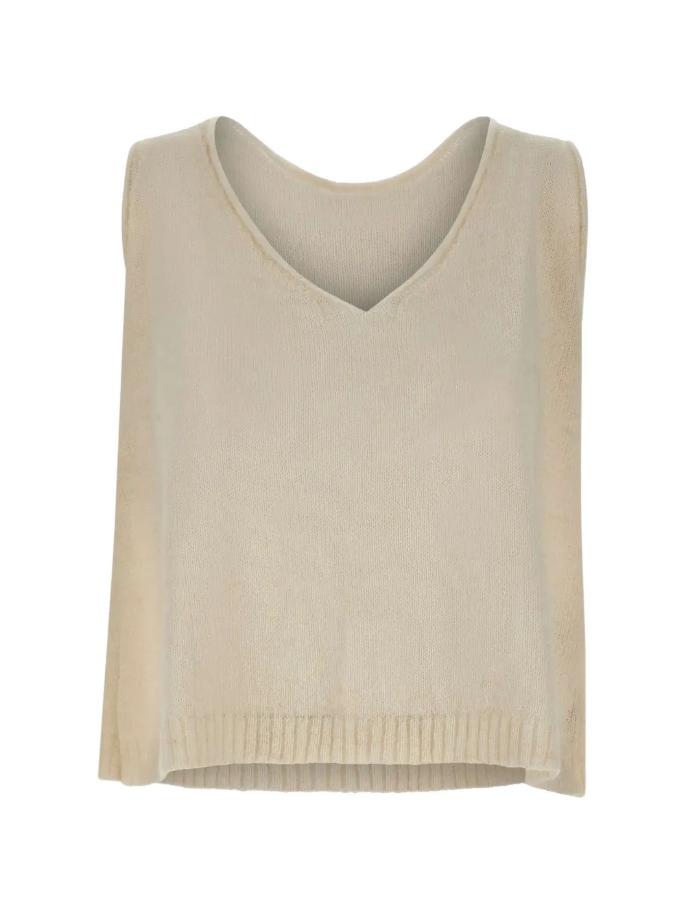 MAURIZIO MYKONOS V-neck sleeveless top - Toni neutri