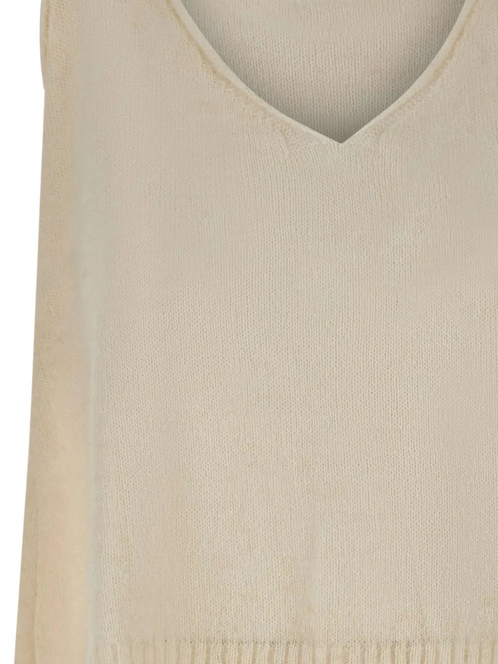 MAURIZIO MYKONOS V-neck sleeveless top Beige