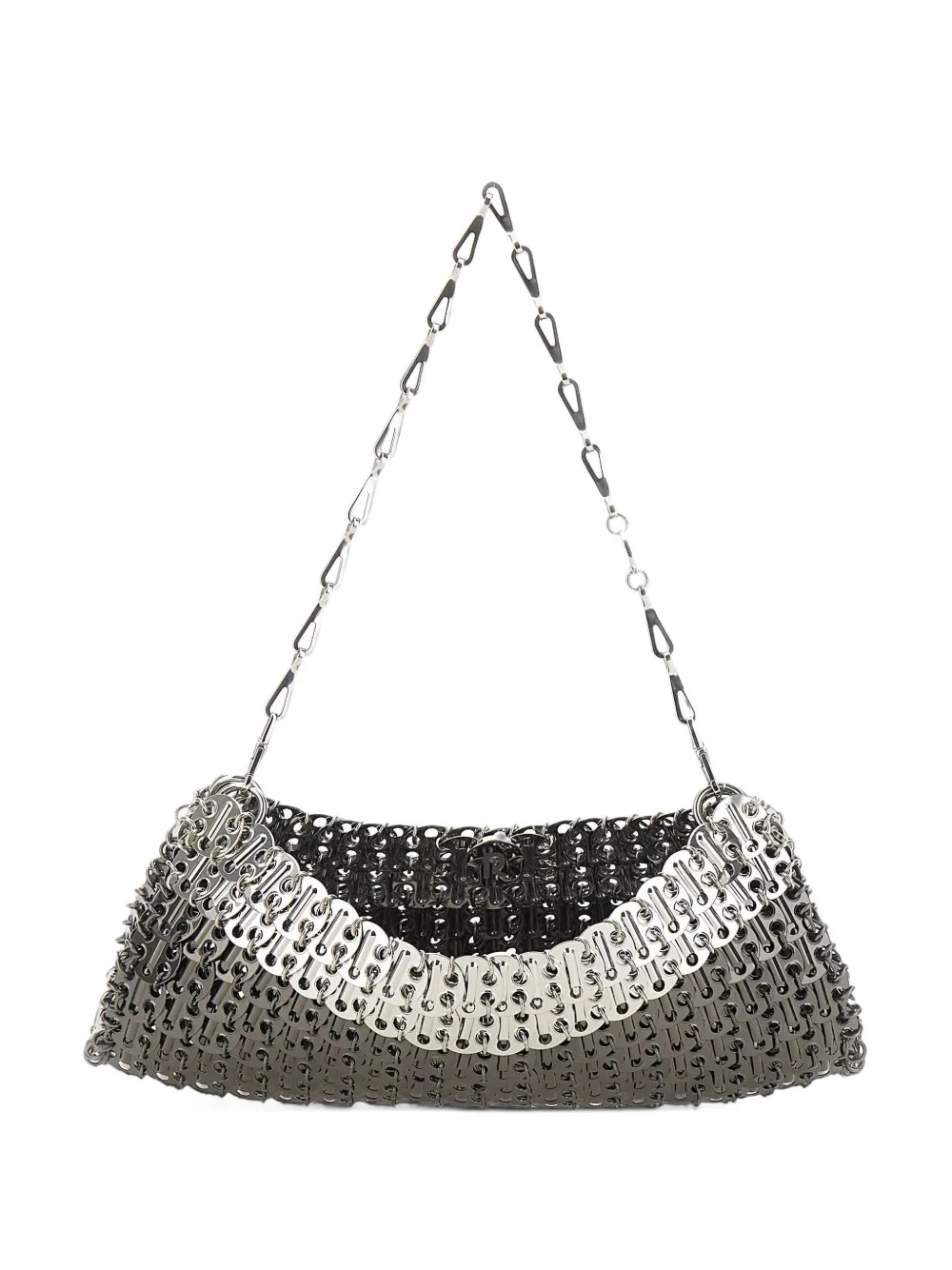 Rabanne gradient chainmail shoulder bag - Argento