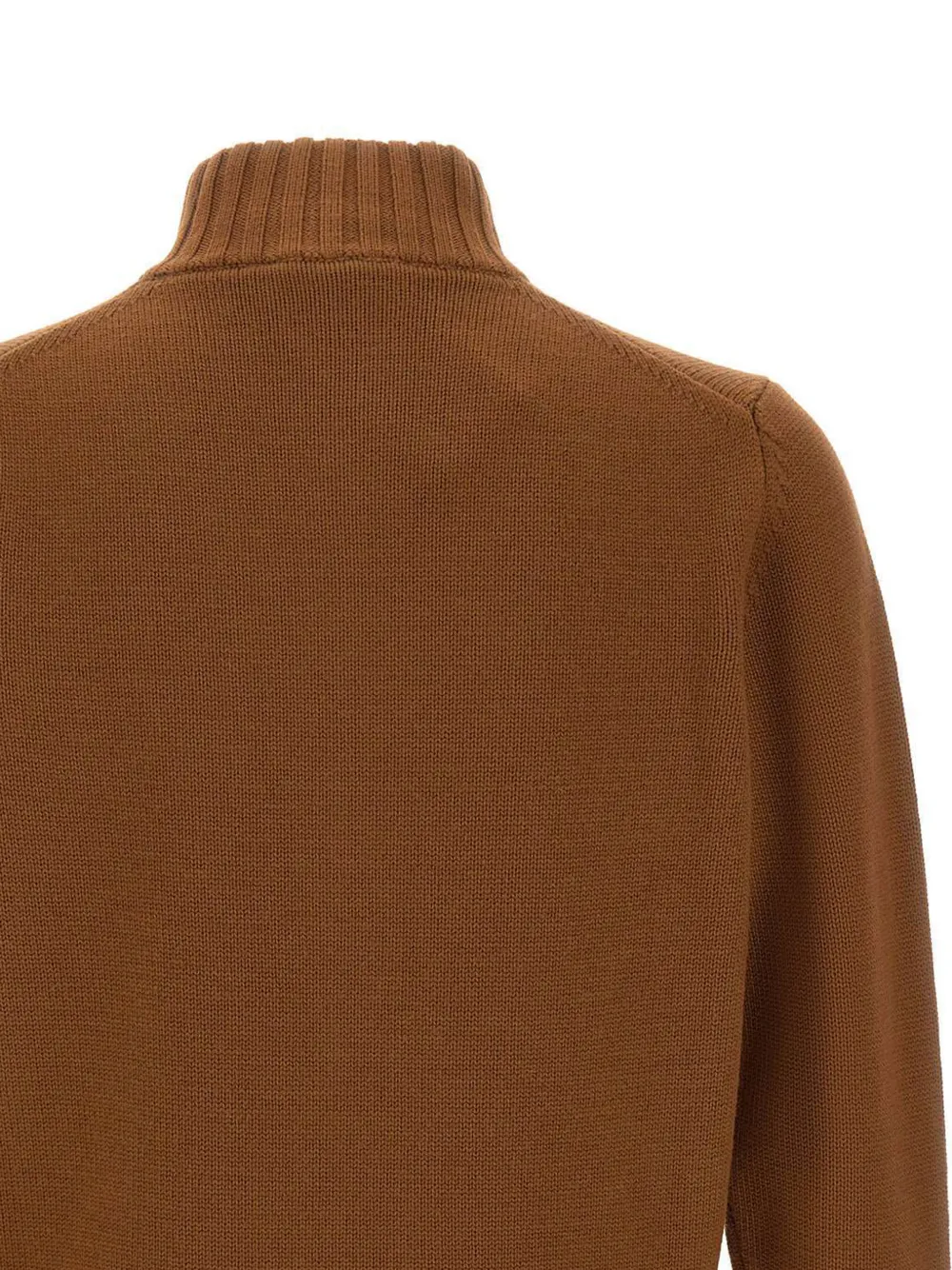 Filippo De Laurentiis zip-up merino wool cardigan Bruin