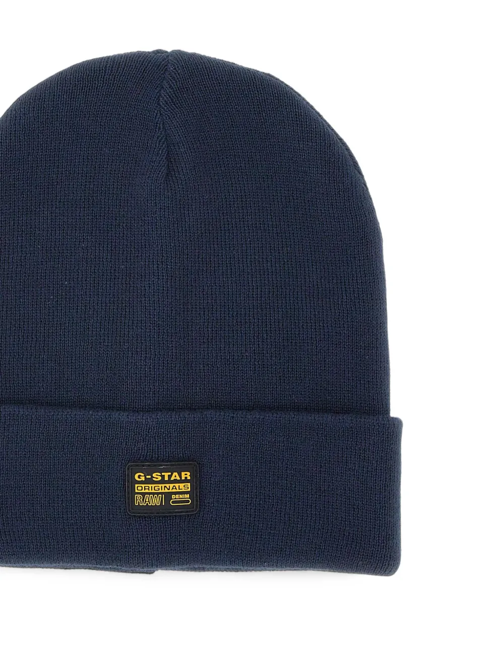 G-Star RAW Effo Long logo-patch beanie hat Blauw