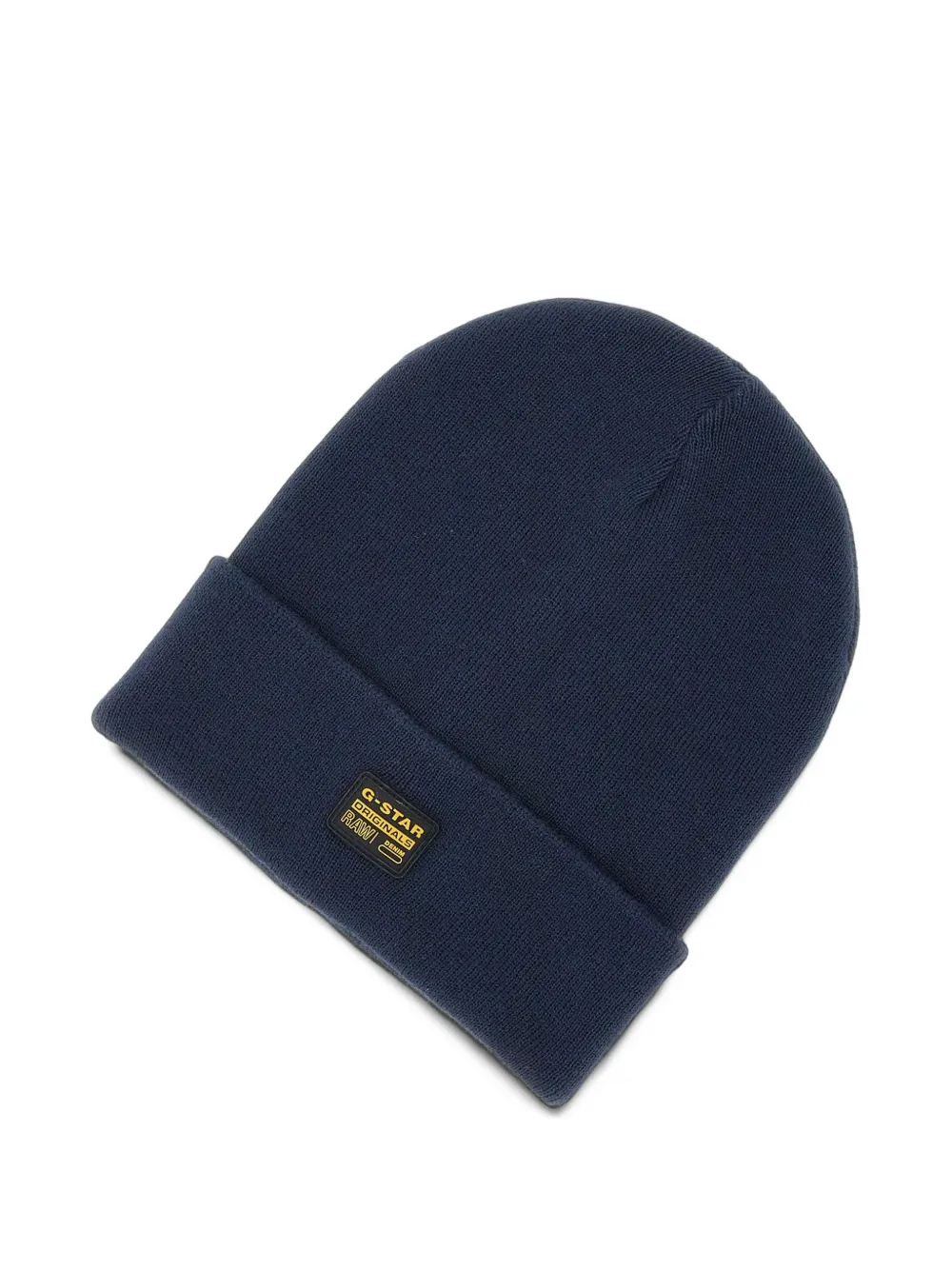 G-Star RAW Effo Long logo-patch beanie hat Blauw