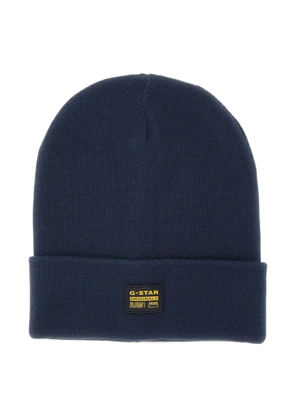 G-Star RAW Effo Long logo-patch beanie hat Blauw