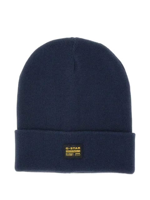G-Star RAW Effo Long logo-patch beanie hat