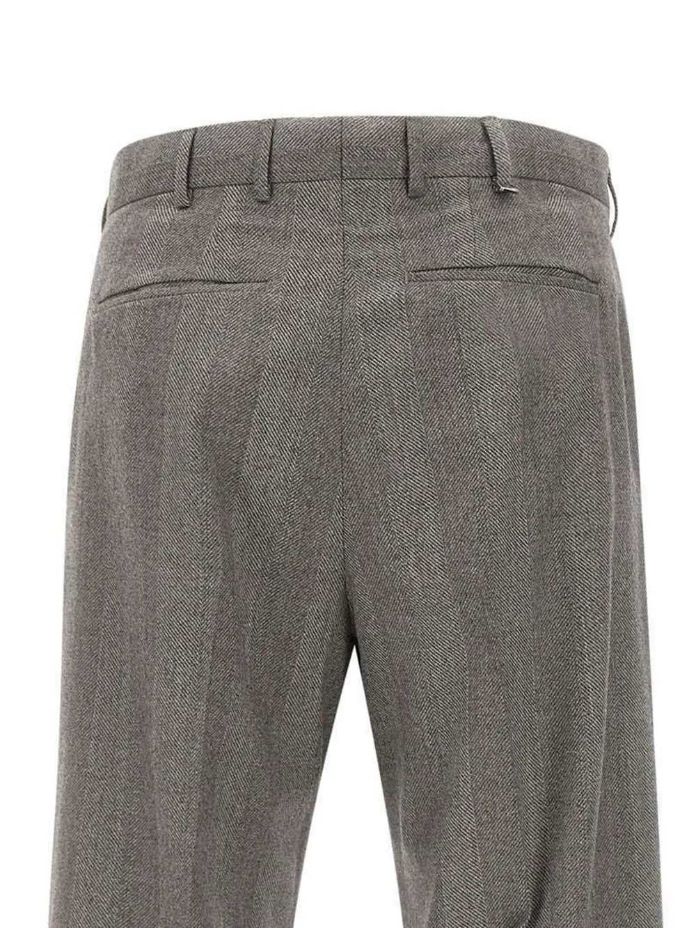 PT Torino Quindici herringbone-pattern trousers Grijs