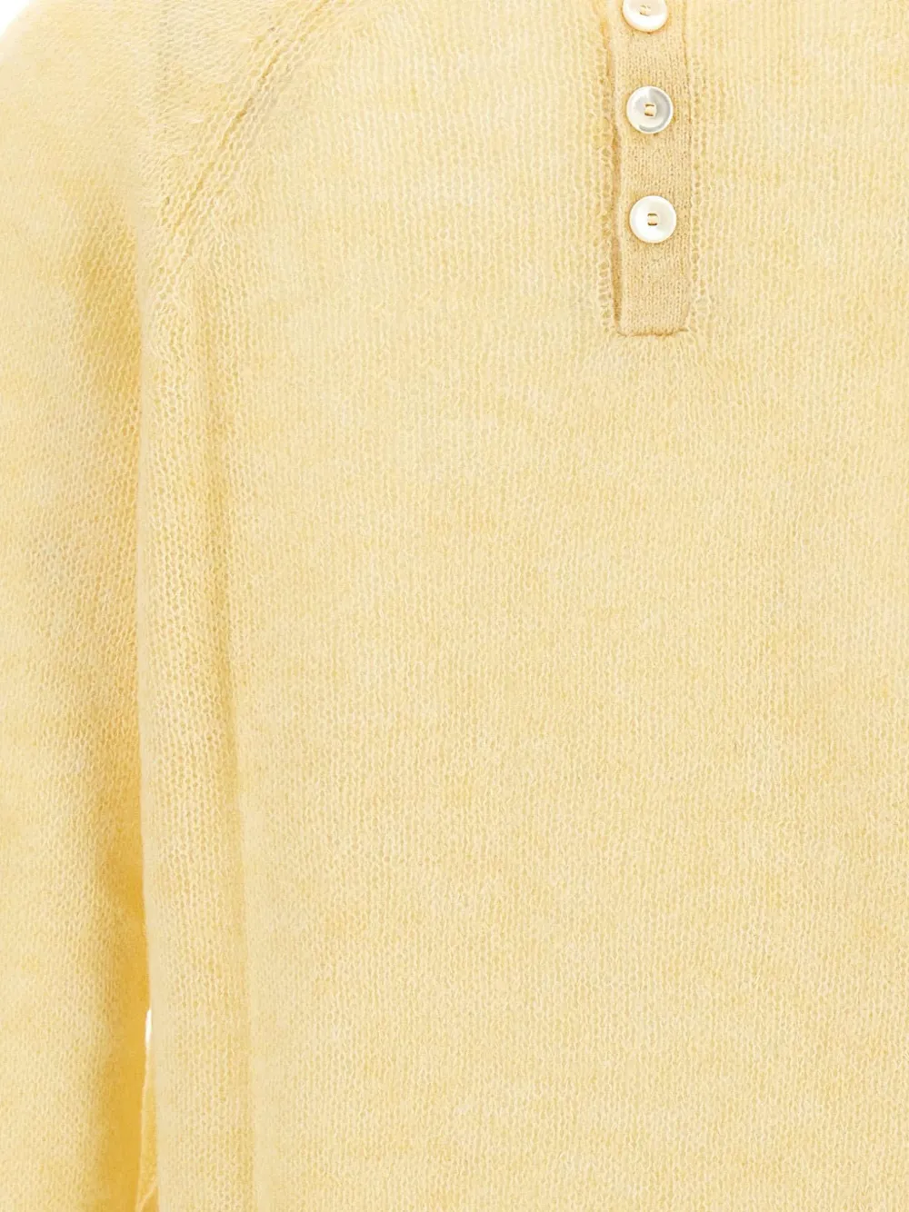 Gran Sasso button-back knitted sweater Geel