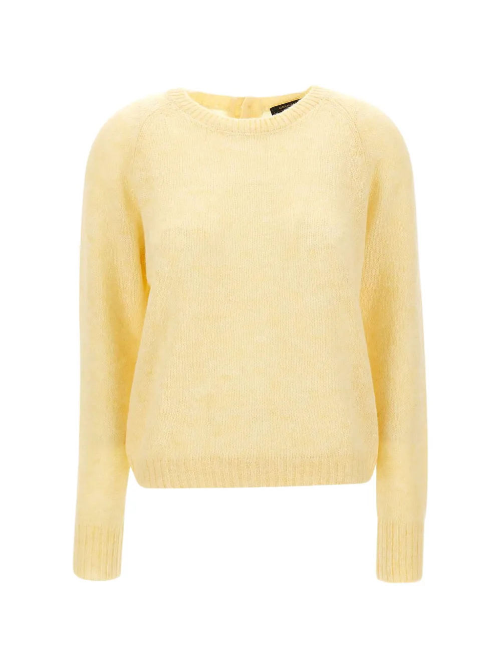Gran Sasso button-back knitted sweater Geel