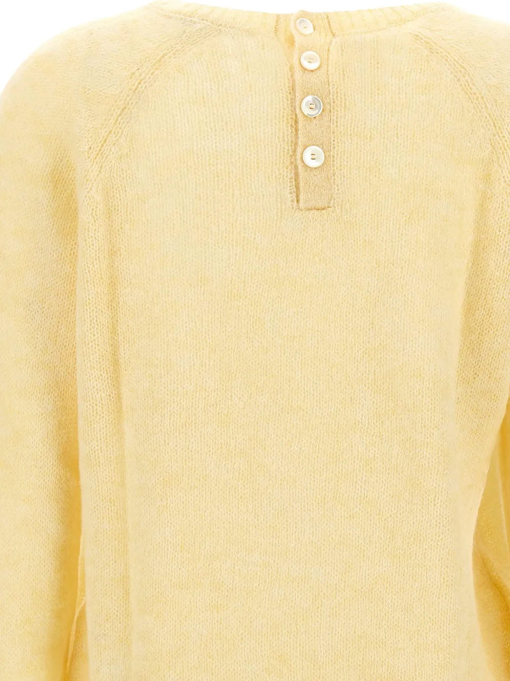 Gran Sasso button-back knitted sweater Geel