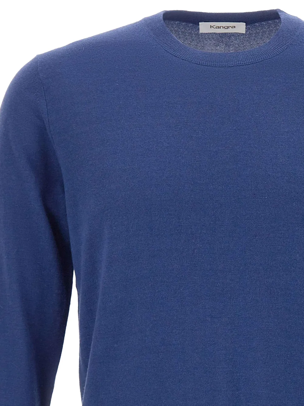Kangra stockinette-stitch crew-neck sweater Blauw