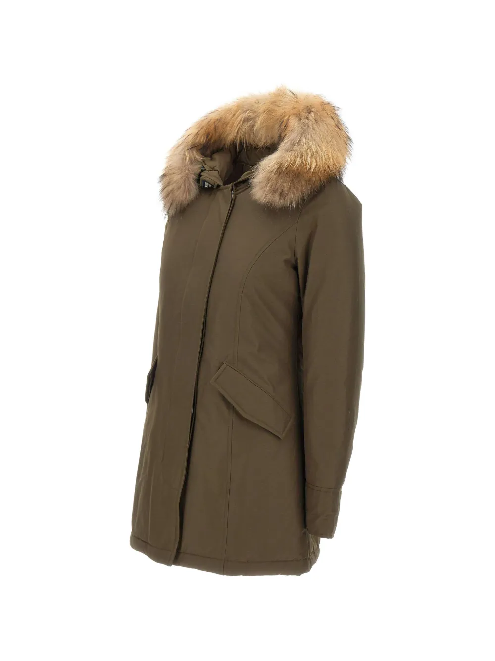 Woolrich Arctic Raccoon parka Groen