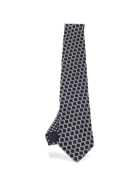 Versace Pre-Owned floral zig-zag tie