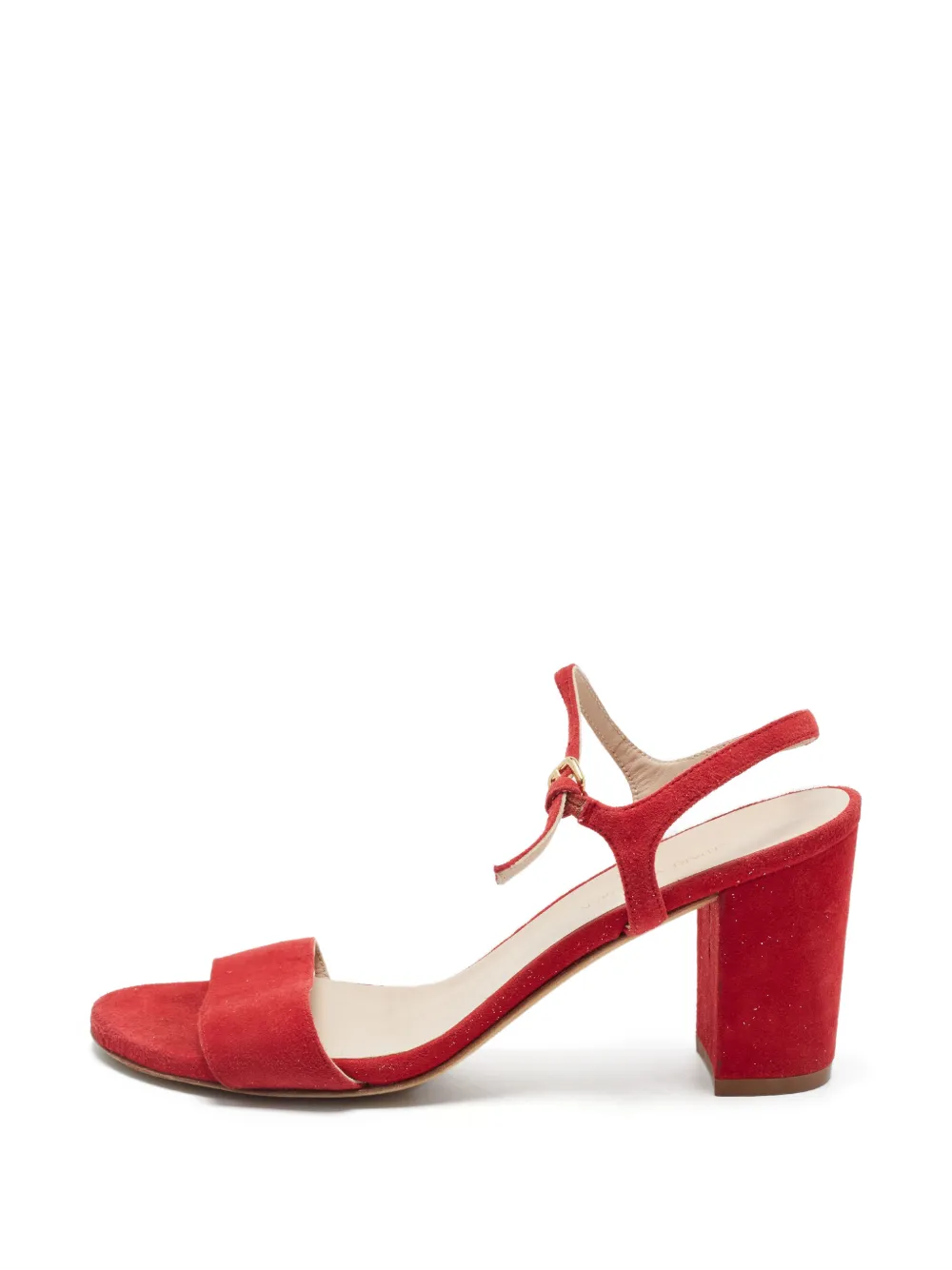 Stuart Weitzman suede ankle strap sandals - Red