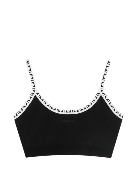 Versace Greca-trim cropped top