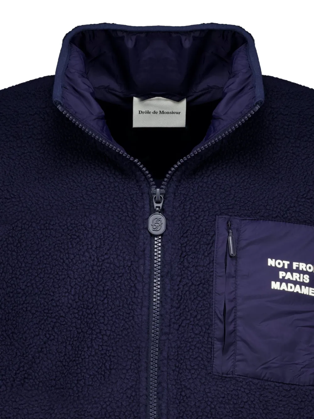 Drôle De Monsieur slogan jacket Blauw