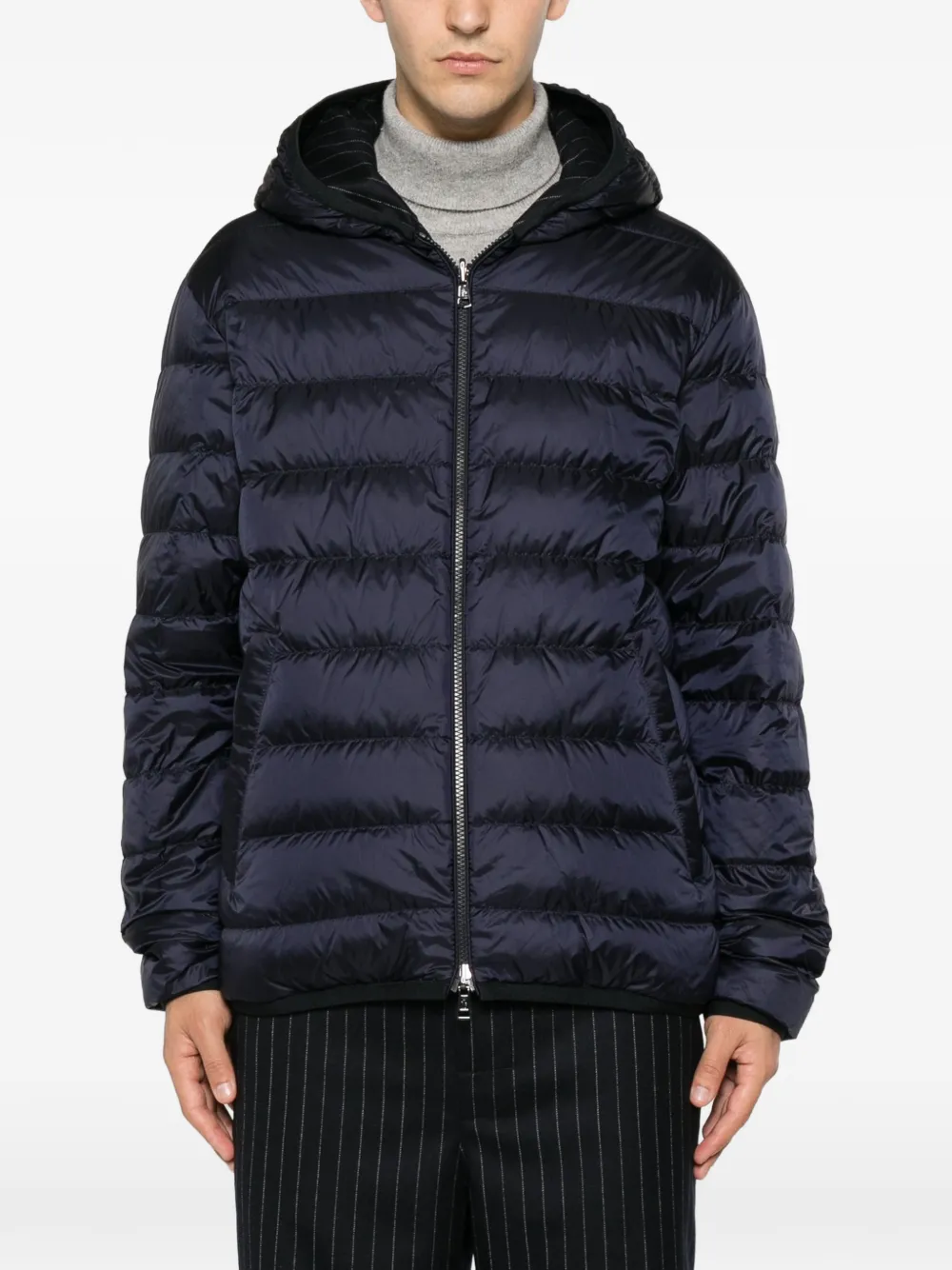 Moncler Ceze reversible hooded short jacket Blauw