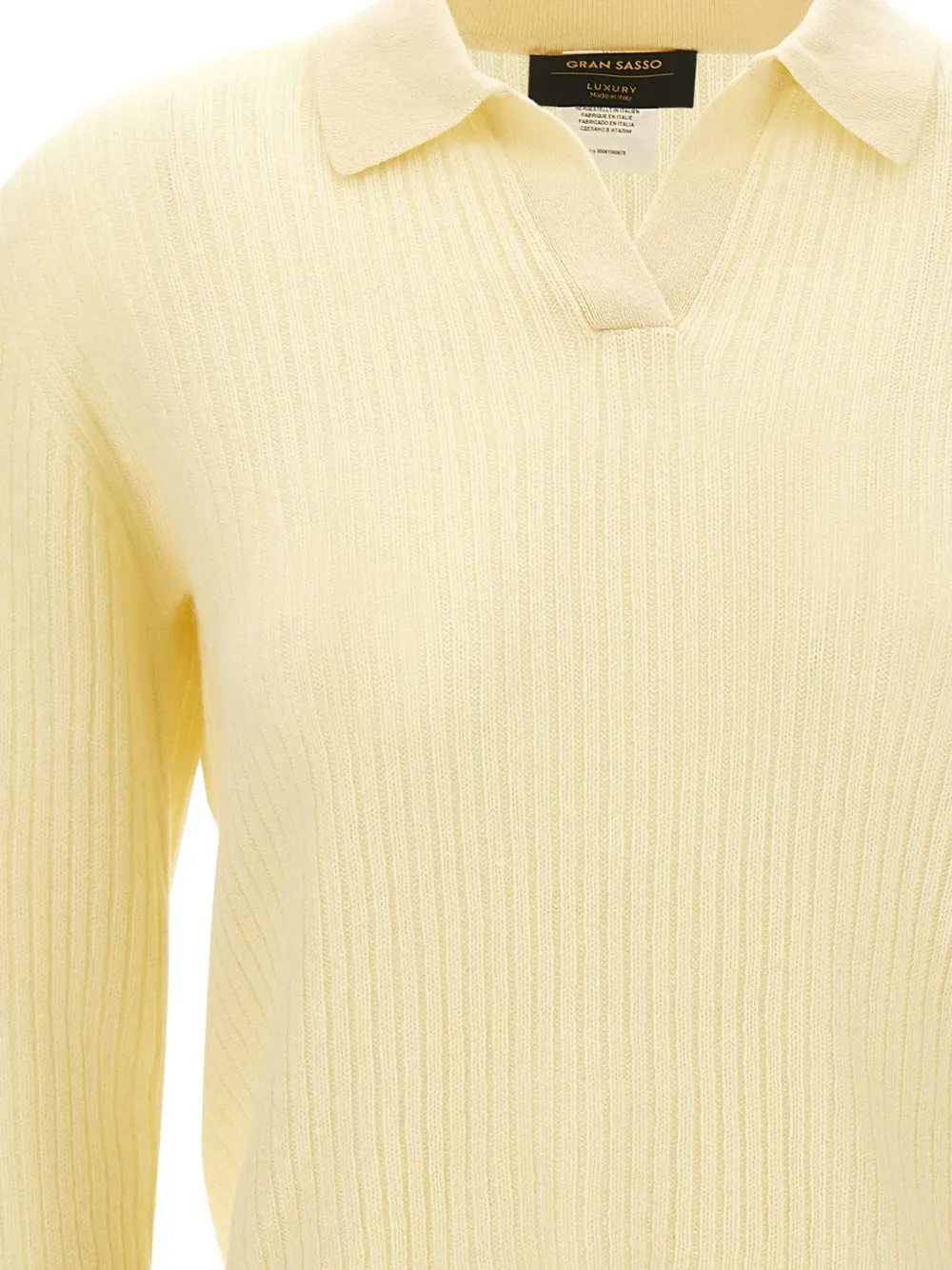 Gran Sasso ribbed-knit cashmere sweater Geel