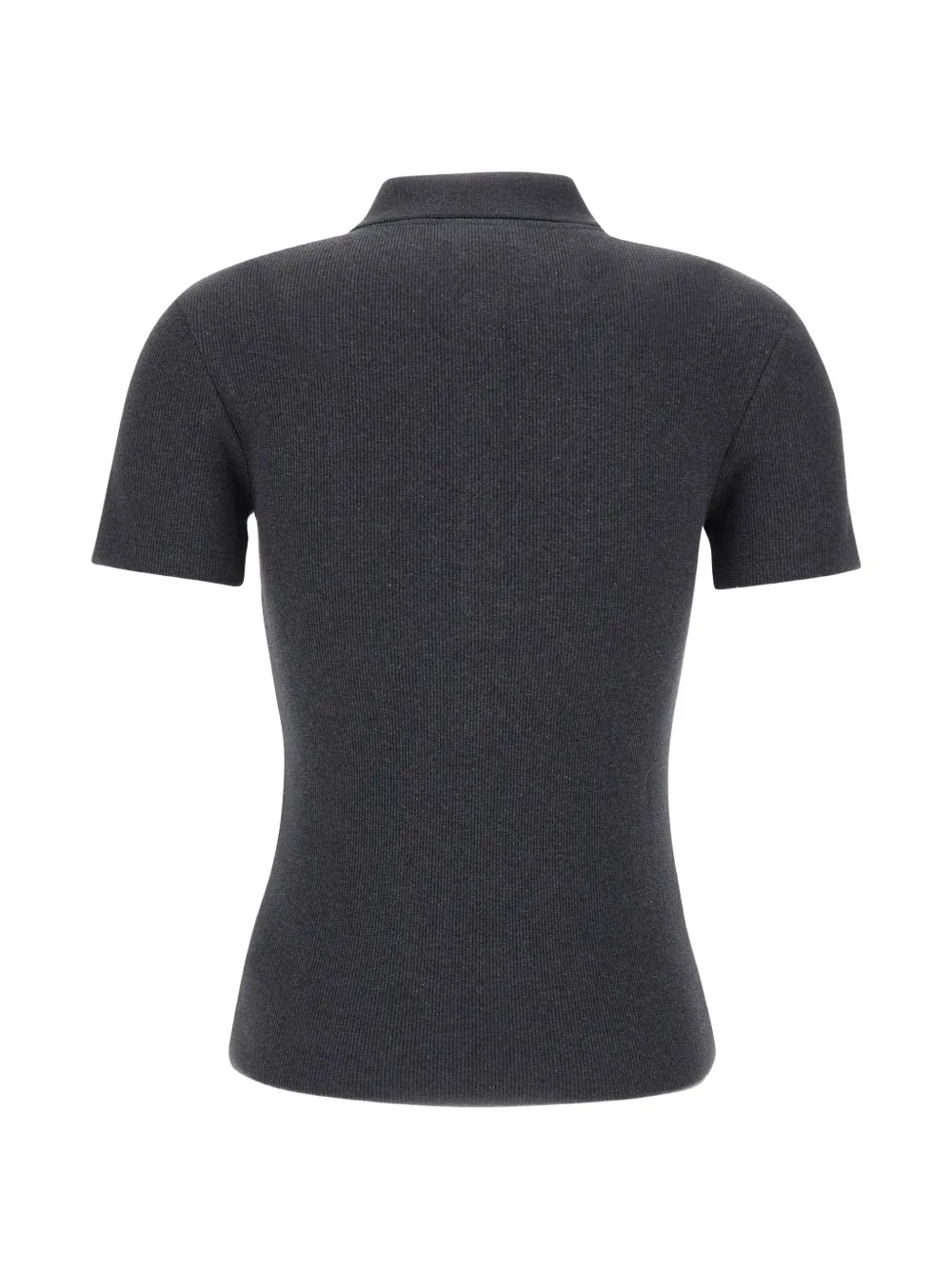 Lacoste ribbed-knit polo shirt Grijs