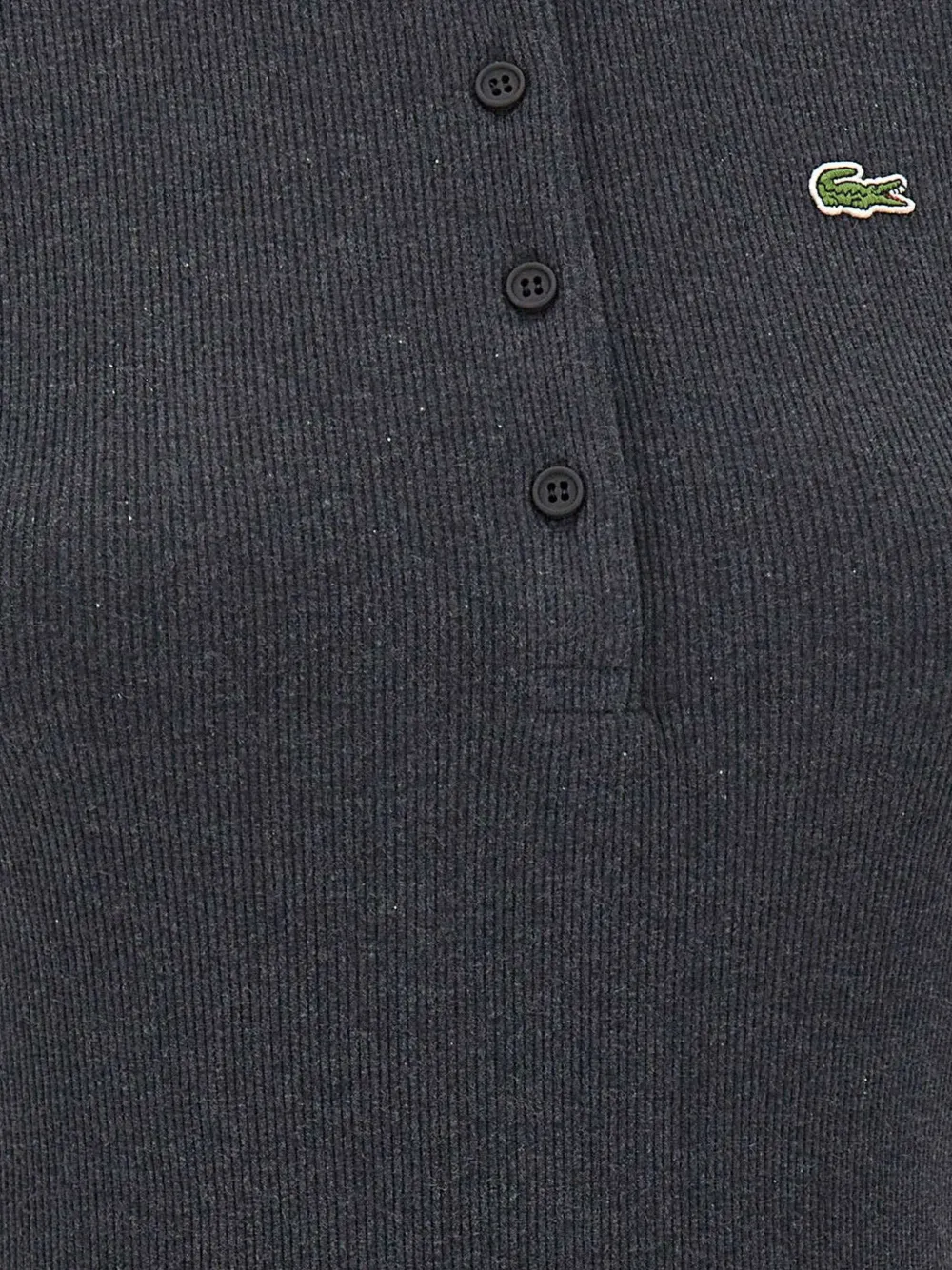 Lacoste ribbed-knit polo shirt Grijs