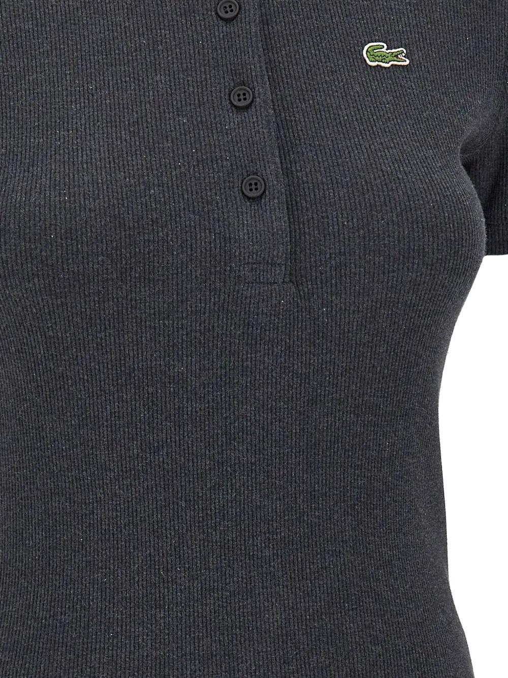 Lacoste ribbed-knit polo shirt Grijs